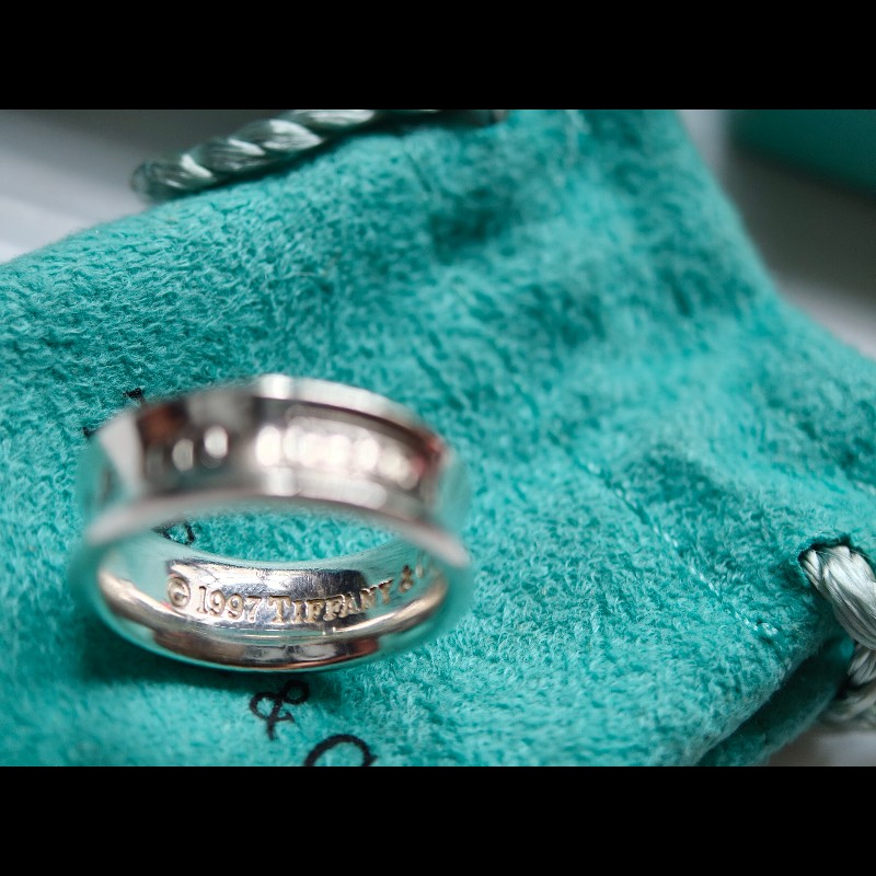 TIFFANY 銀戒指 925銀 11號 6.82g-5