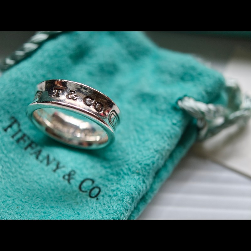 TIFFANY 銀戒指 925銀 11號 6.82g-6