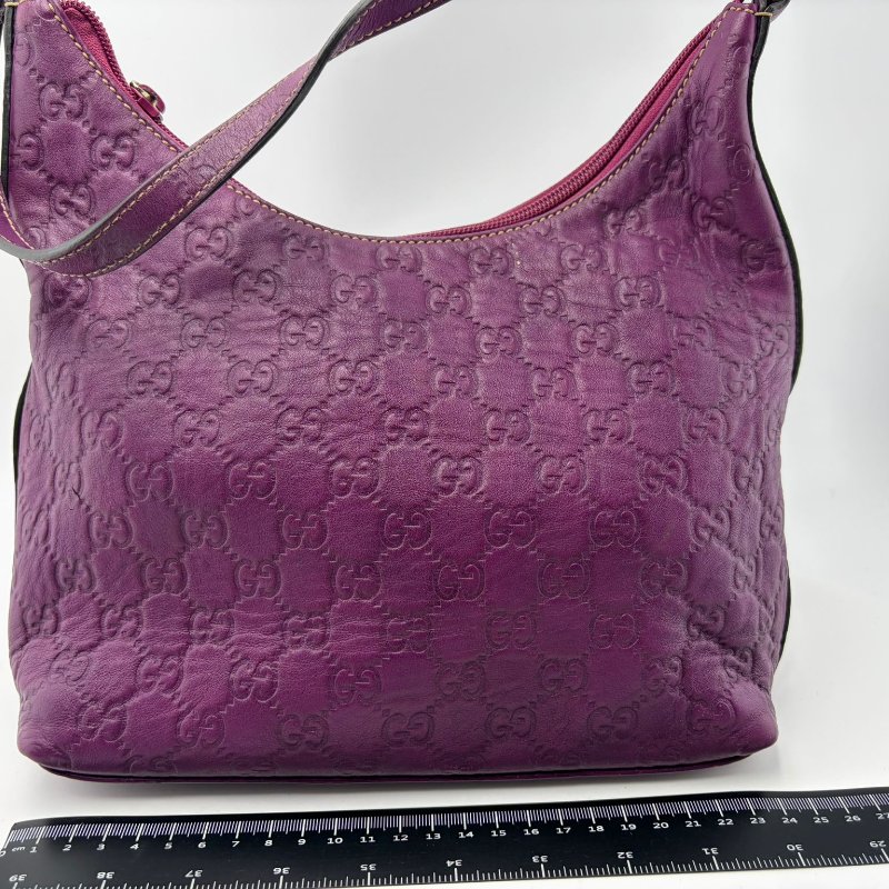 Gucci Guccissima 壓紋皮革 Hobo 腋下包-8