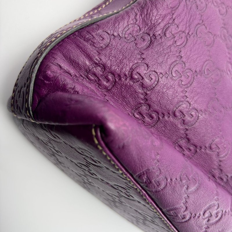 Gucci Guccissima 壓紋皮革 Hobo 腋下包-11