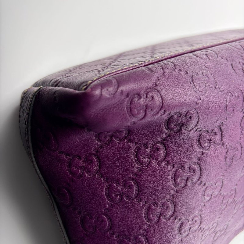 Gucci Guccissima 壓紋皮革 Hobo 腋下包-13