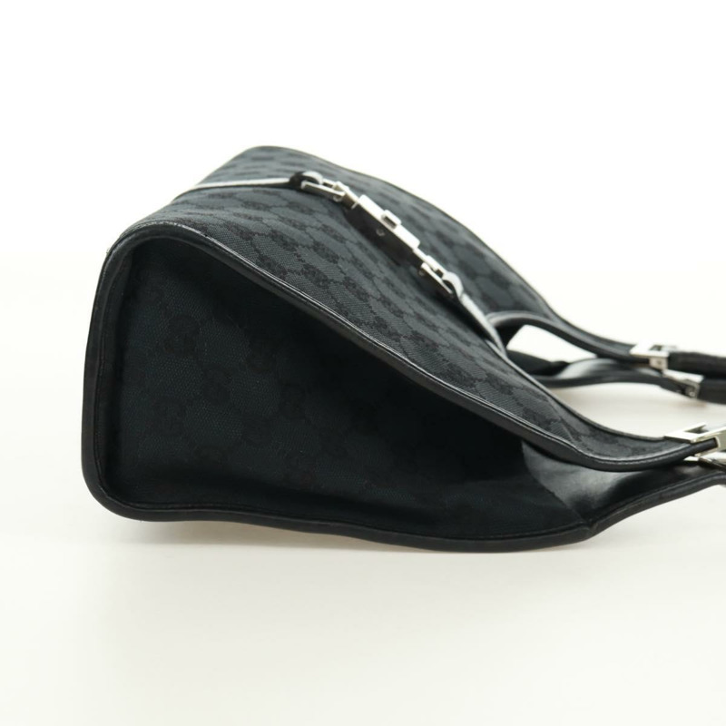 【日本直送】GUCCI GG帆布Jackie肩背包 黑色 銀色 002 1067 正品 171604V-3