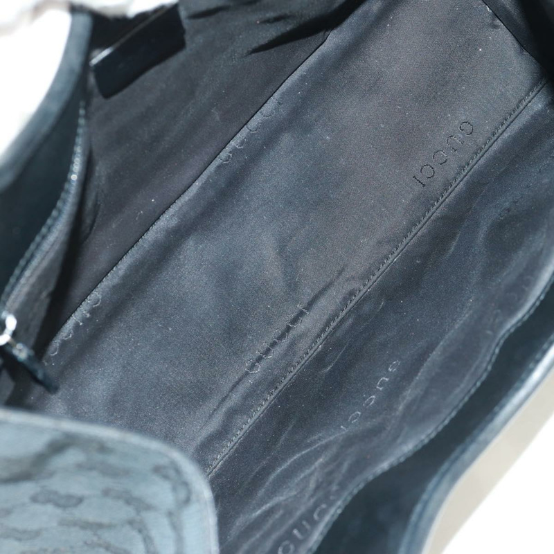 【日本直送】GUCCI GG帆布Jackie肩背包 黑色 銀色 002 1067 正品 171604V-9