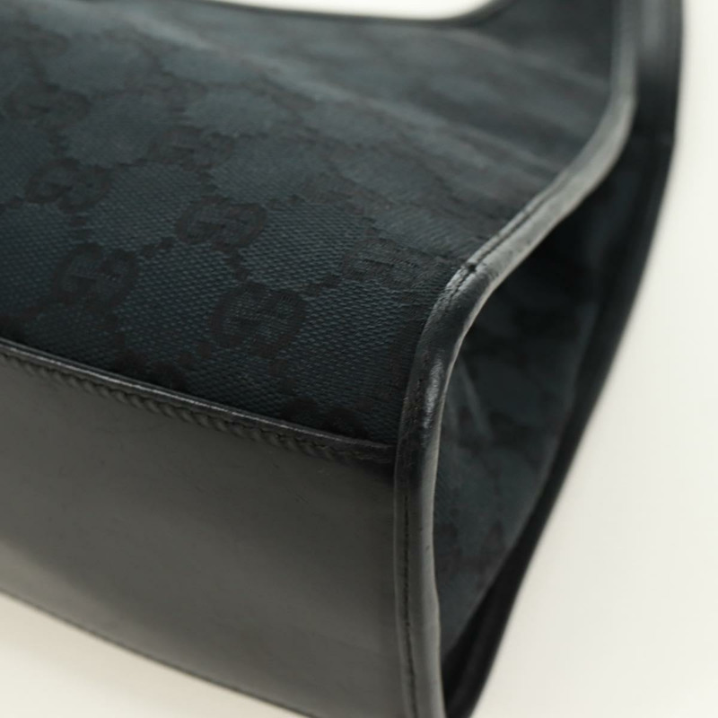 【日本直送】GUCCI GG帆布Jackie肩背包 黑色 銀色 002 1067 正品 171604V-15