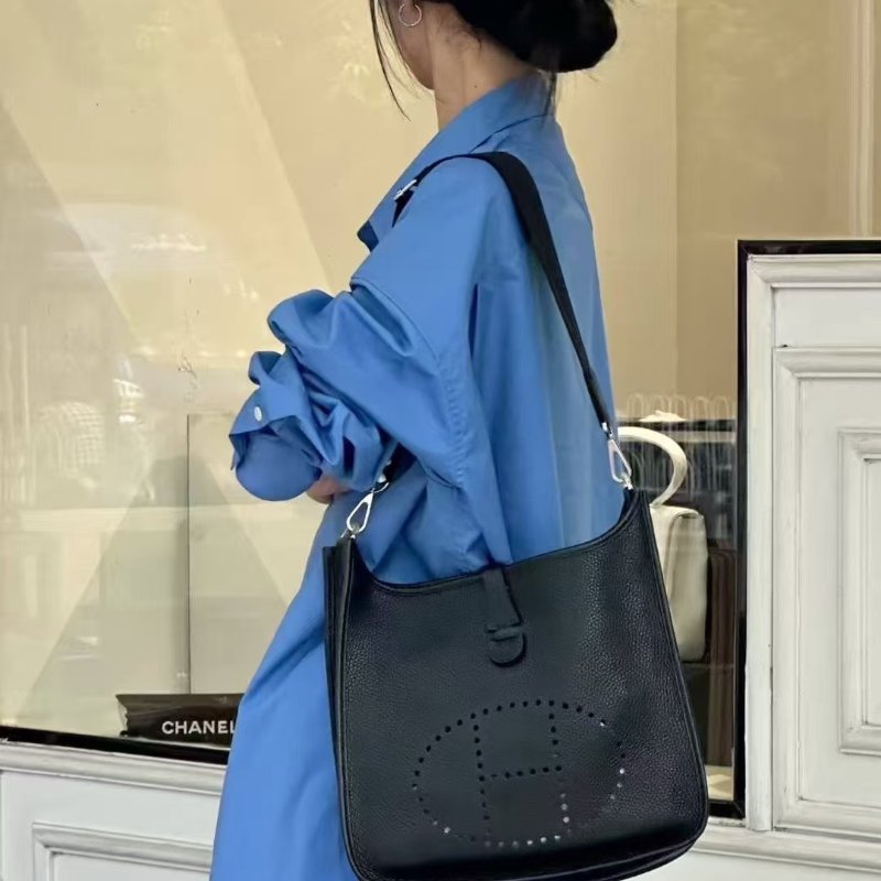 HERMES Evelyne 29 - 黑銀 K-12