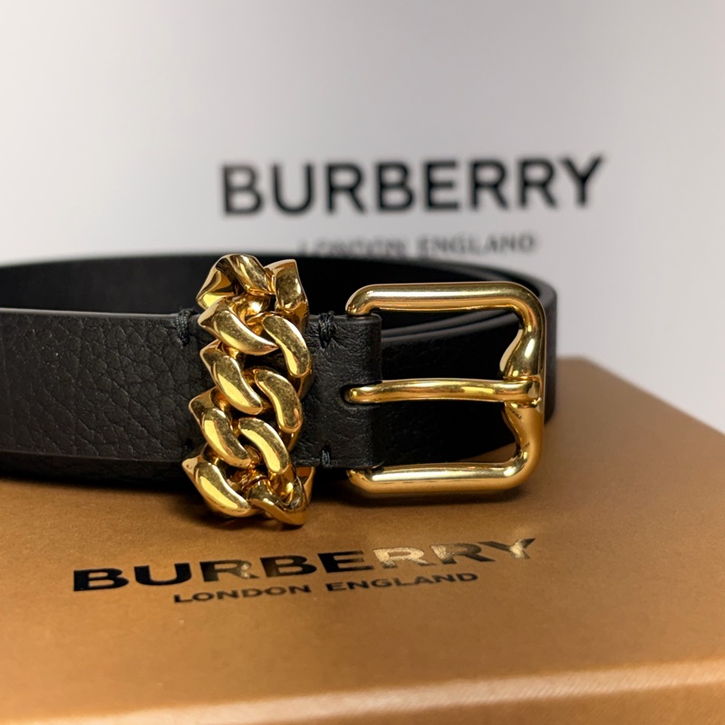 ‼️全台最甜 🎁全新盒裝 Burberry 巴寶莉 2024 超美黑金皮帶（原價16500）-1