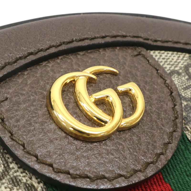 烏木色 GG Supreme帆布 Ophidia 圓餅包 肩背包【GUCCI 古馳】 550618-5