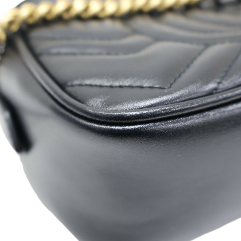 黑色 牛皮 GG Marmont Mini 相機包 肩背包 448065【GUCCI 古馳】 448065-10
