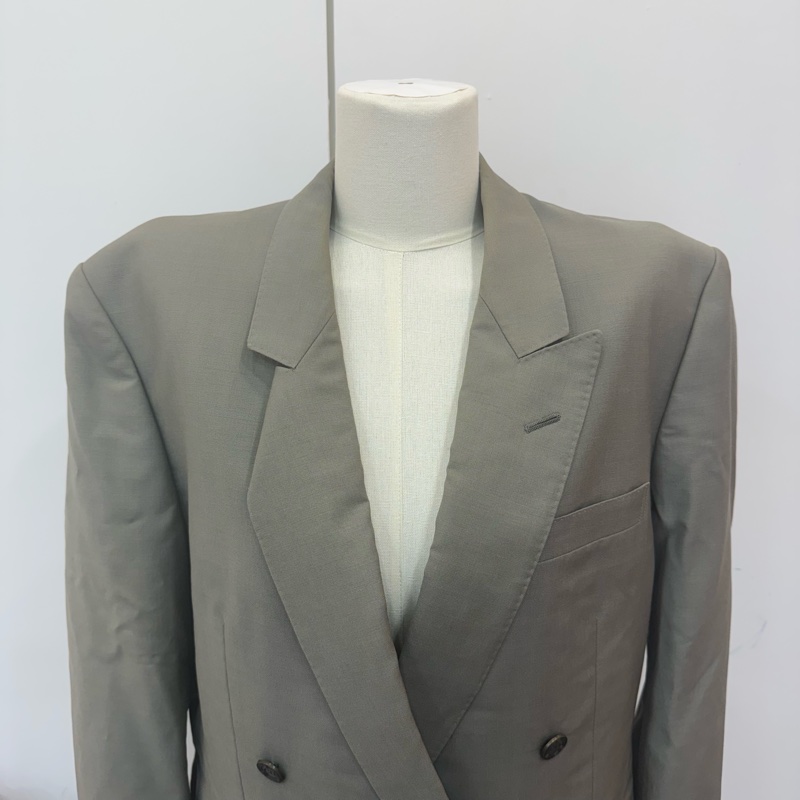 Dior 灰色雙排扣西裝外套 vintage 二手 中古-4