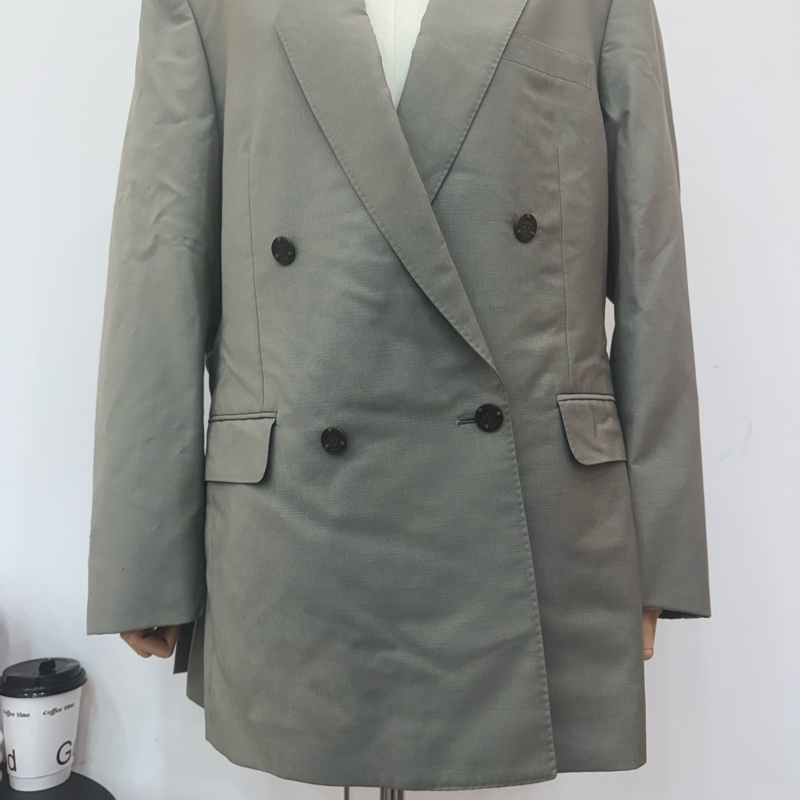 Dior 灰色雙排扣西裝外套 vintage 二手 中古-5