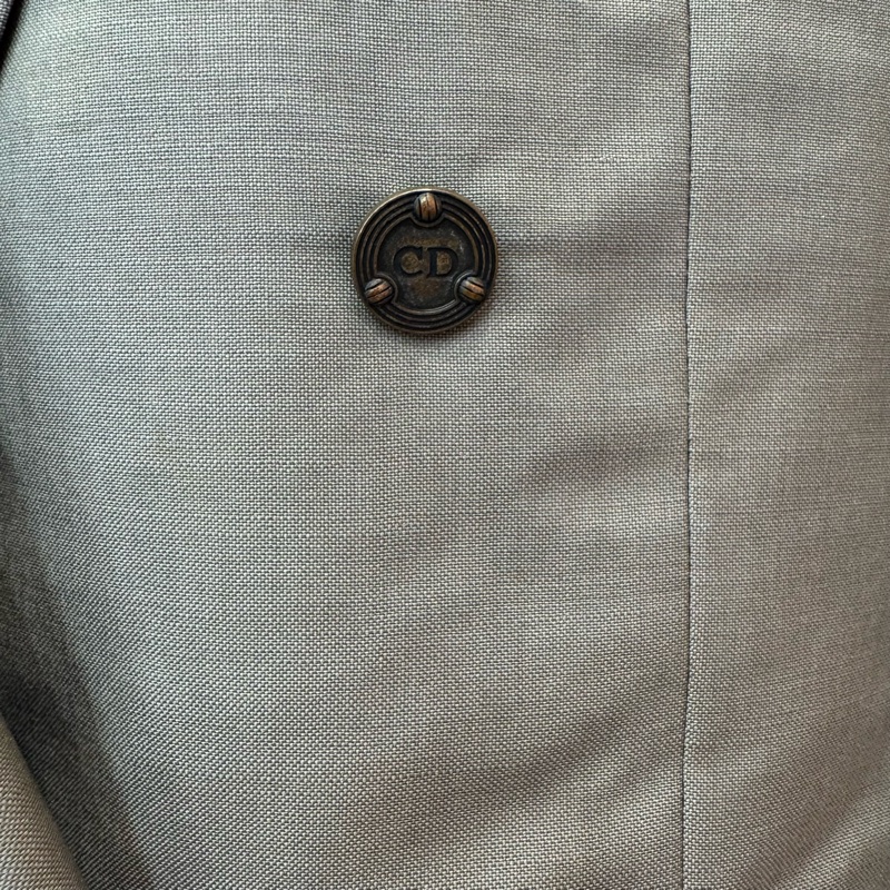 Dior 灰色雙排扣西裝外套 vintage 二手 中古-6