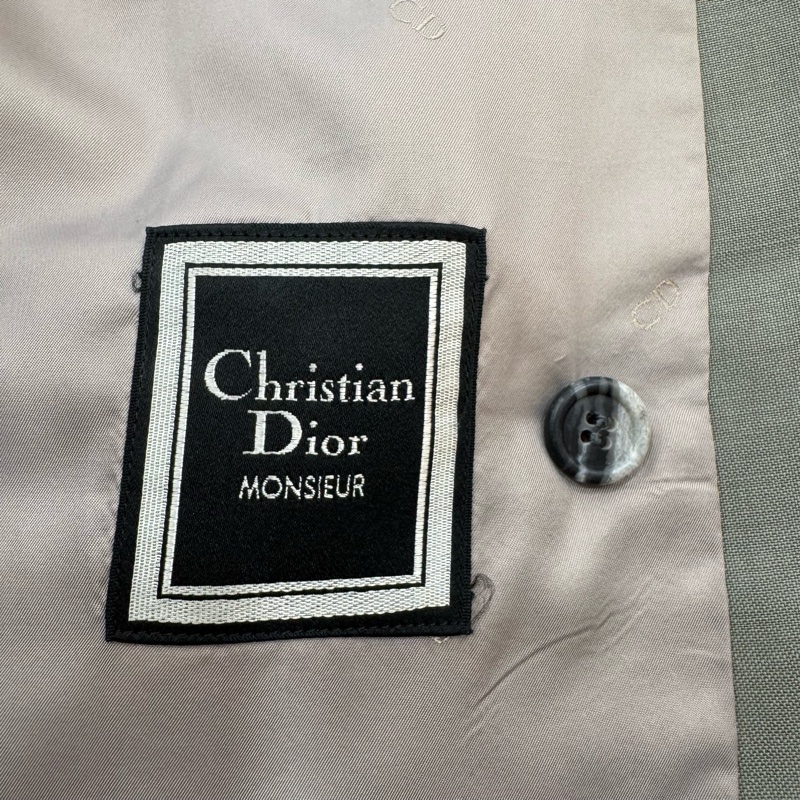 Dior 灰色雙排扣西裝外套 vintage 二手 中古-14