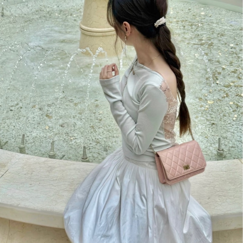 【96新 ✨ 全網最低價！】Chanel/香奈兒 2.55 Woc 櫻花粉色油蠟皮金扣 斜挎包 鏈條包（下單前先詢問庫存❗️❗️）-1