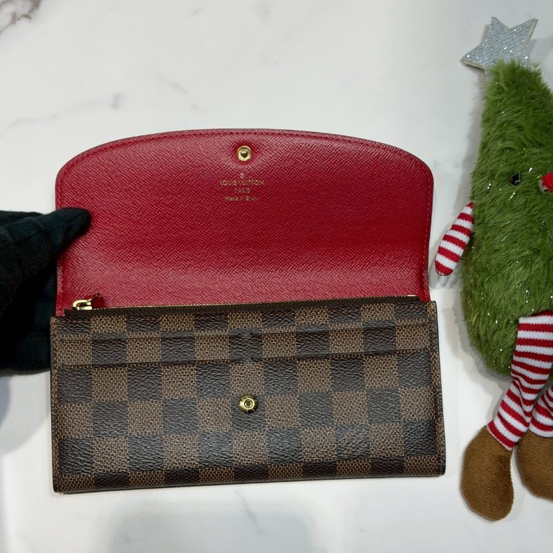 LV DAMIER EMILIE棋盤格翻蓋長夾-3