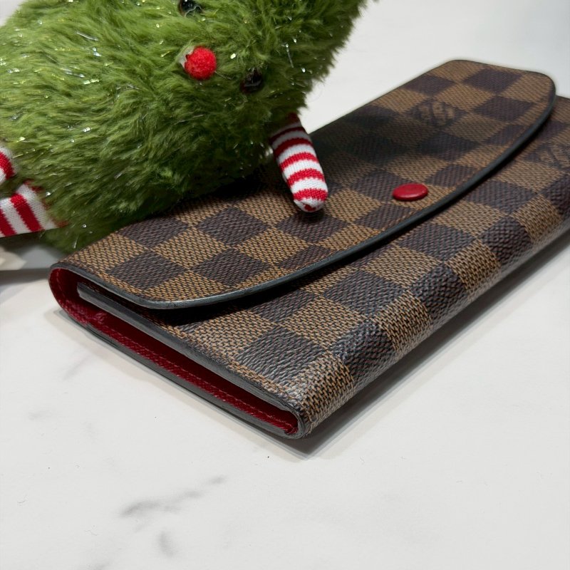 LV DAMIER EMILIE棋盤格翻蓋長夾-9