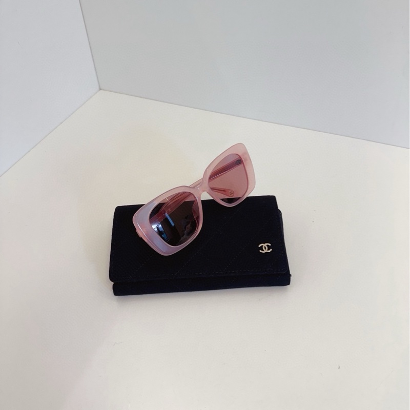 【98新🆕】Chanel 24年新款 粉色果凍 半透亞克力墨鏡 眼鏡-1