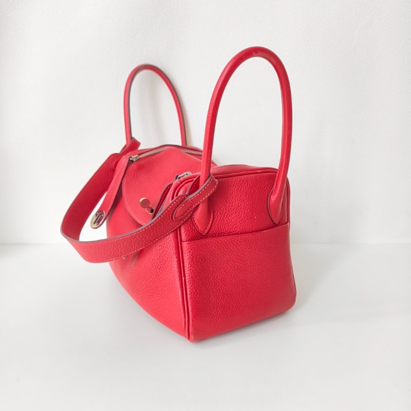 hermes 愛馬仕 lindy 26 國旗紅 框Q 尺寸:26×19×14cm 年份:2013年 97新-2