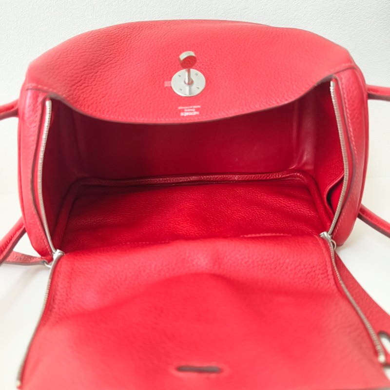 hermes 愛馬仕 lindy 26 國旗紅 框Q 尺寸:26×19×14cm 年份:2013年 97新-4