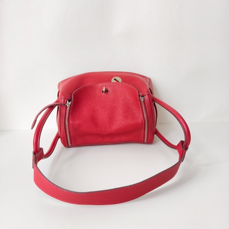 hermes 愛馬仕 lindy 26 國旗紅 框Q 尺寸:26×19×14cm 年份:2013年 97新-6