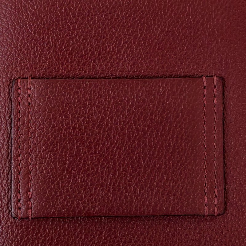 愛馬仕/Hermes 康康 Slim雙色錢包酒紅色牛皮B刻長12.4x寬10.2x厚3厘米 2023年 98新-13