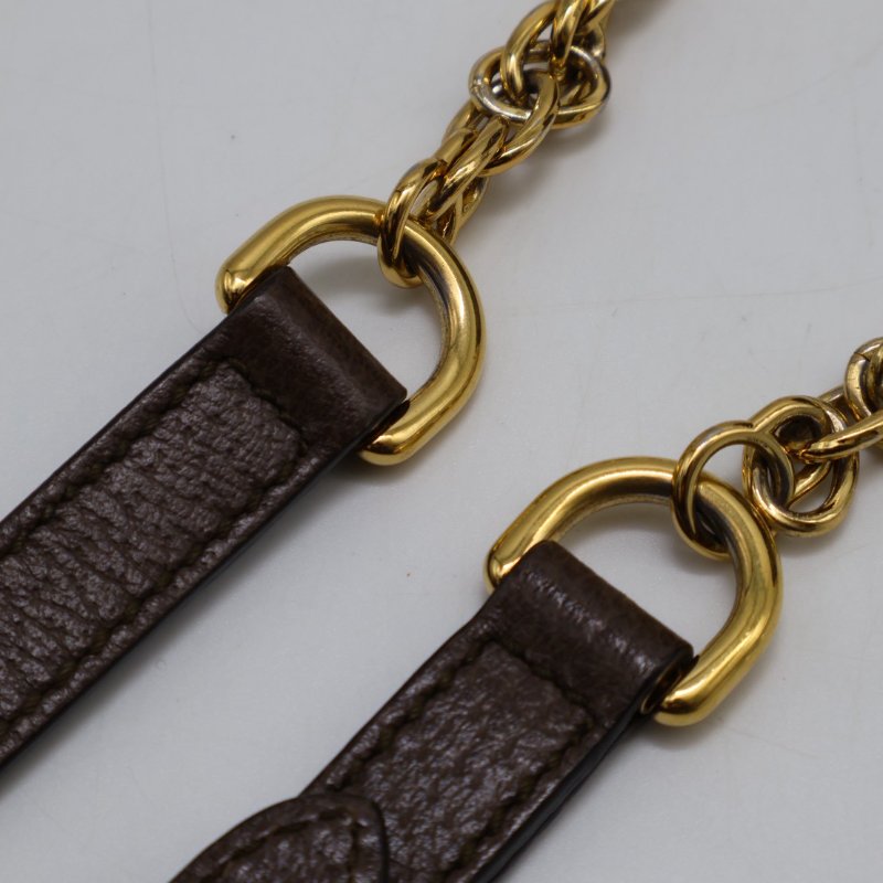 GUCCI 帆布老花綠紅織帶相機包-14