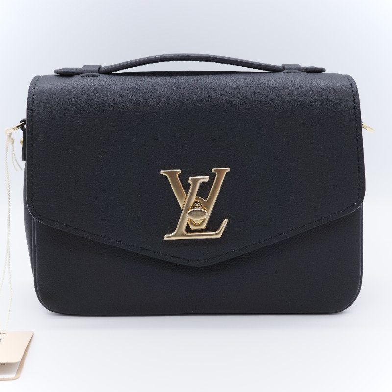 Louis Vuitton 路易威登 Oxford Lockme 經典黑色 粒面小牛皮 手提包 斜背包-1