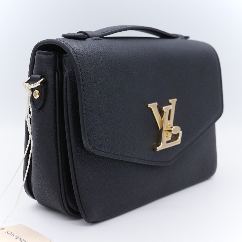 Louis Vuitton 路易威登 Oxford Lockme 經典黑色 粒面小牛皮 手提包 斜背包-2