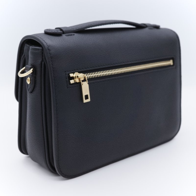 Louis Vuitton 路易威登 Oxford Lockme 經典黑色 粒面小牛皮 手提包 斜背包-4