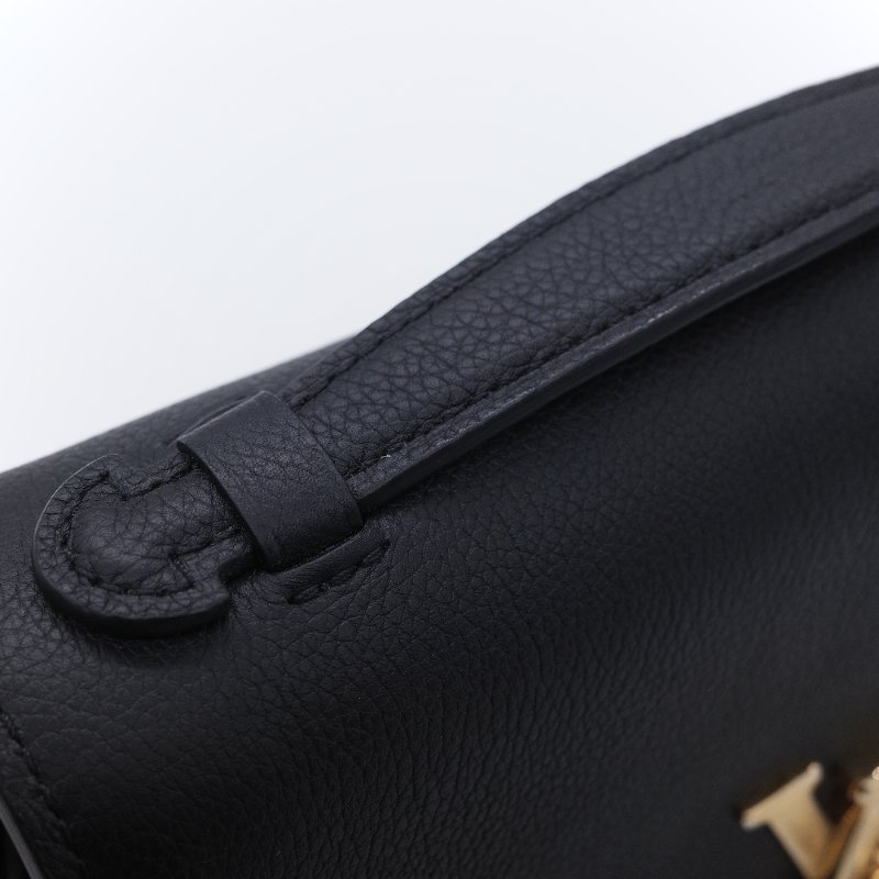 Louis Vuitton 路易威登 Oxford Lockme 經典黑色 粒面小牛皮 手提包 斜背包-10