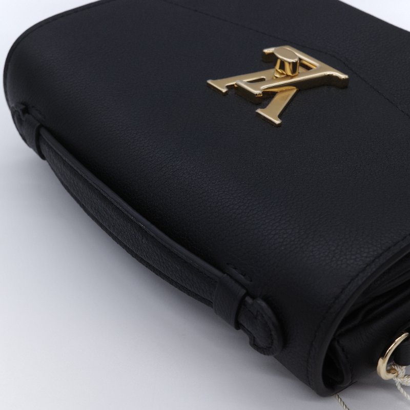 Louis Vuitton 路易威登 Oxford Lockme 經典黑色 粒面小牛皮 手提包 斜背包-26