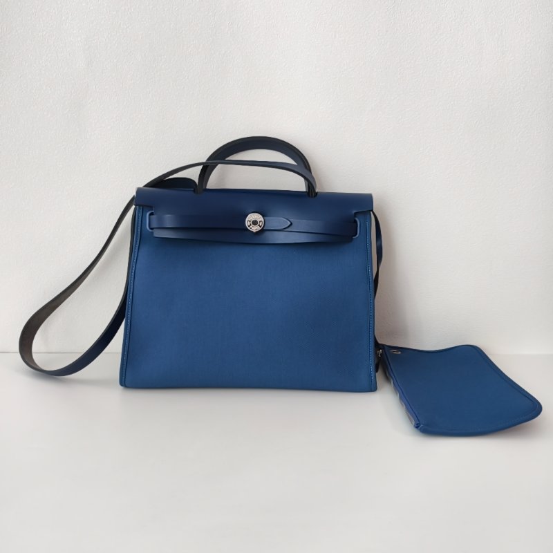 愛馬仕/Hermes herbag 31藍色 C刻 尺寸:31*25*10cm 年份:2018年 98新-0