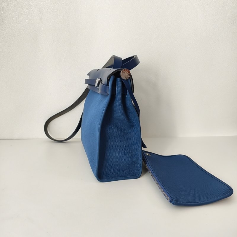 愛馬仕/Hermes herbag 31藍色 C刻 尺寸:31*25*10cm 年份:2018年 98新-1