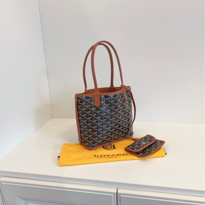 【98新🆕】Goyard anjou mini tote 焦糖色老花迷你子母托特包 單肩包-2