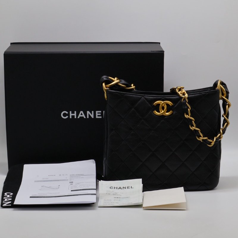 CHANEL 24S嬉皮單肩Hobo - 黑金-19