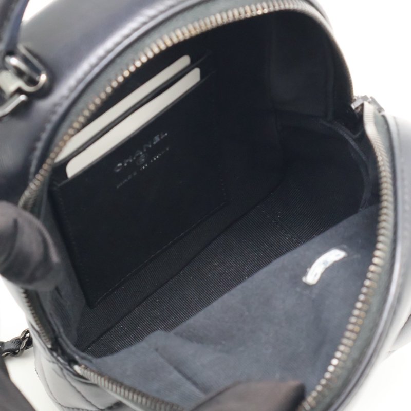 CHANEL 25P羊皮迷你後背包 - So black-8