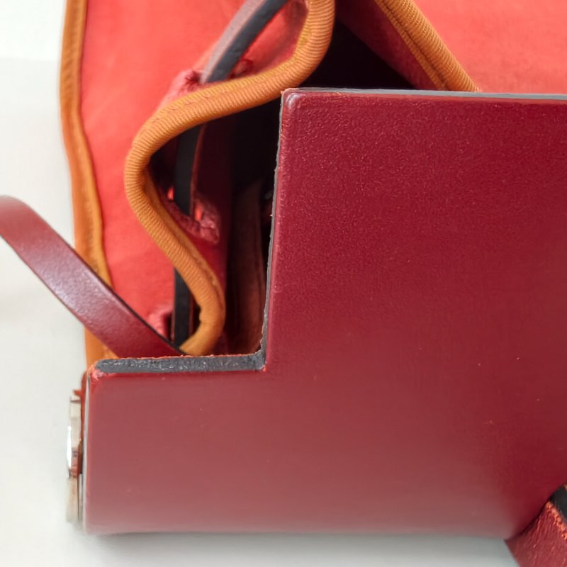 愛馬仕/Hermes herbag 31 9J火焰橙色 T刻 帆布 31*25*10cm 2015年 97新-16