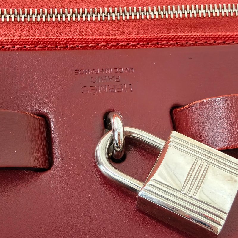 愛馬仕/Hermes herbag 31 9J火焰橙色 T刻 帆布 31*25*10cm 2015年 97新-20