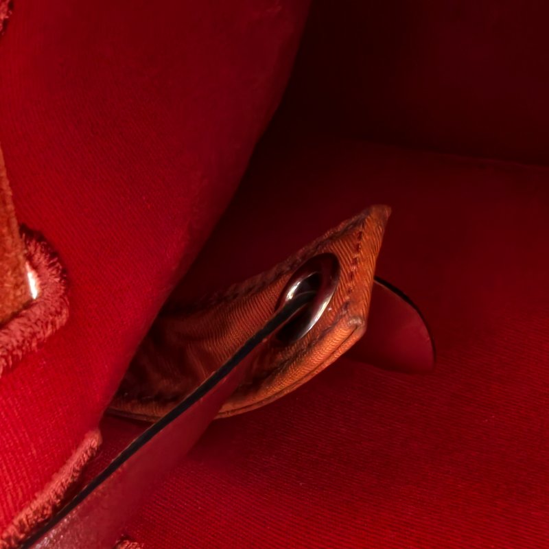 愛馬仕/Hermes herbag 31 9J火焰橙色 T刻 帆布 31*25*10cm 2015年 97新-25