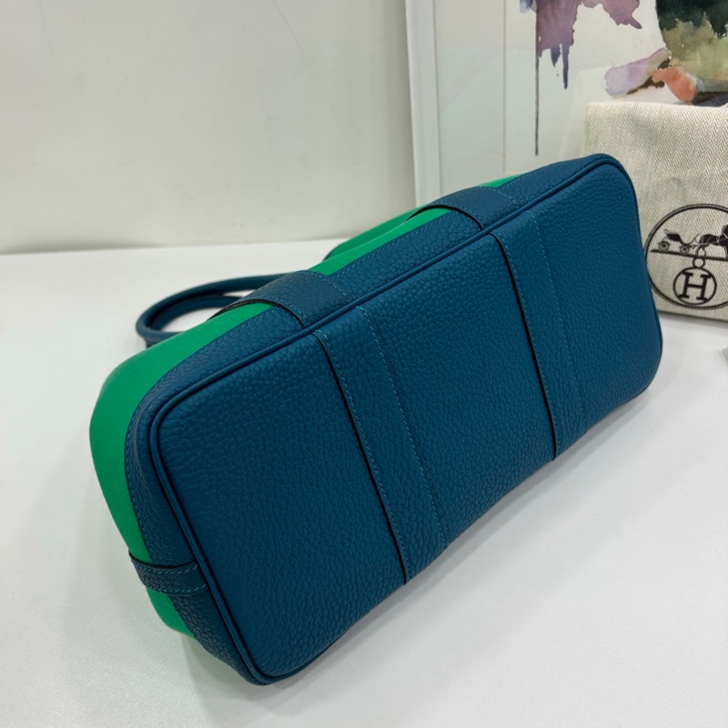 Hermes 愛馬仕garden party花園30 薄荷綠拼伊茲密爾藍 B刻 有購證-4