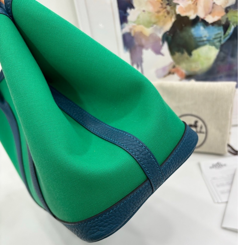 Hermes 愛馬仕garden party花園30 薄荷綠拼伊茲密爾藍 B刻 有購證-5