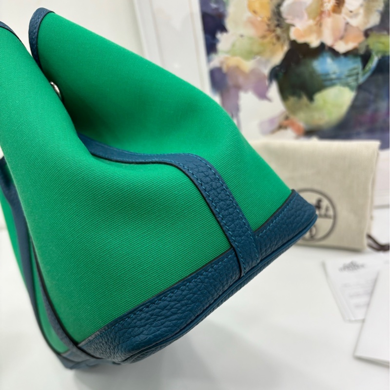 Hermes 愛馬仕garden party花園30 薄荷綠拼伊茲密爾藍 B刻 有購證-6