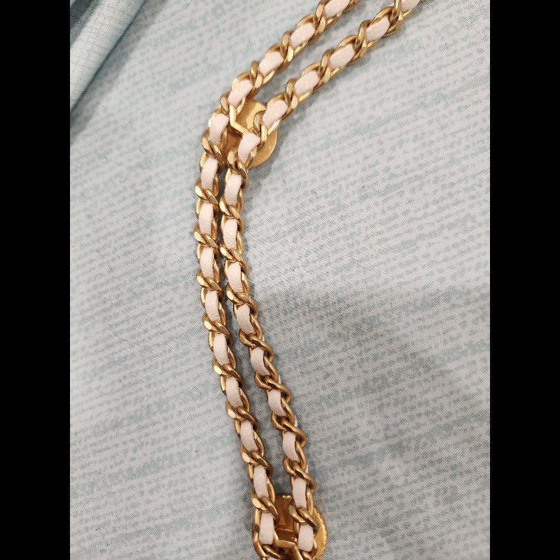 22C Chanel 白雪公主金幣 Mini Flap｜白色荔枝皮 金扣-18