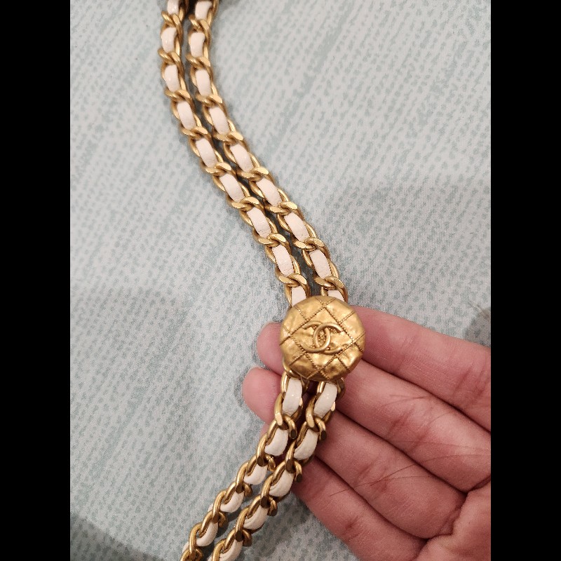 22C Chanel 白雪公主金幣 Mini Flap｜白色荔枝皮 金扣-29