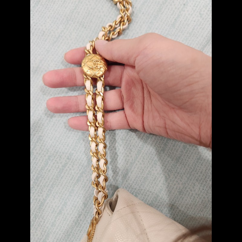 22C Chanel 白雪公主金幣 Mini Flap｜白色荔枝皮 金扣-33