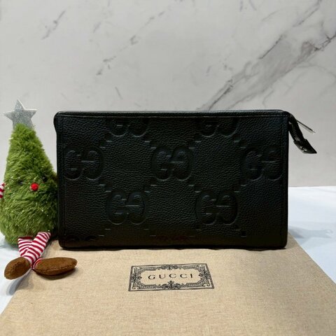 GUCCI JUMBO GG拉鍊手拿包
