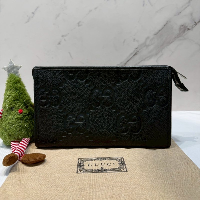 GUCCI JUMBO GG拉鍊手拿包-0