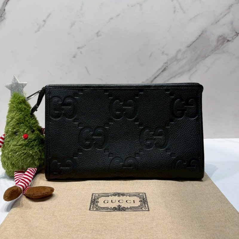 GUCCI JUMBO GG拉鍊手拿包-1