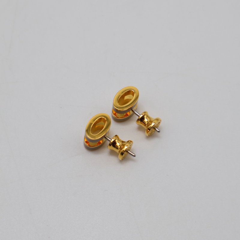 HERMES Mini pop H耳環 - 奶茶金-4