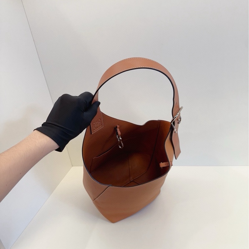 【98新🆕】Loewe  bubble氣球包 焦糖色水桶 單肩包-6