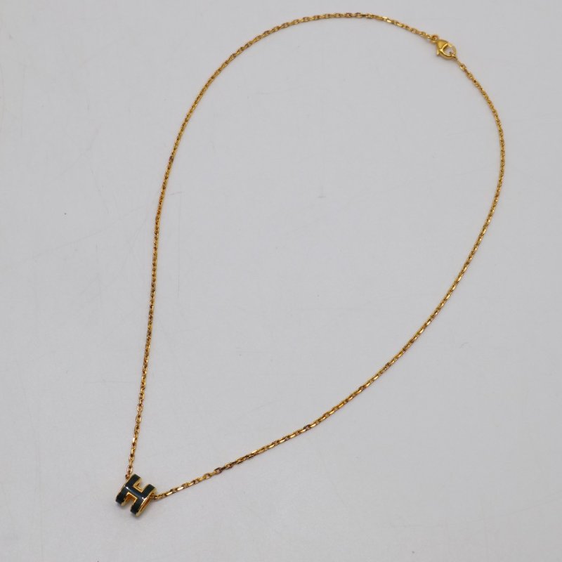 HERMES Mini pop H項鍊 - 松柏綠金-5